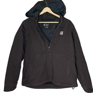 WOMEN'S FULL SWING® LOOSE FIT WASHED DUCK SHERPA-LINED JACKET